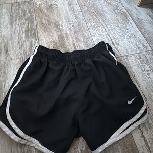 Nike Black and White Athletic Shorts with Moisture-Wicking Fabric